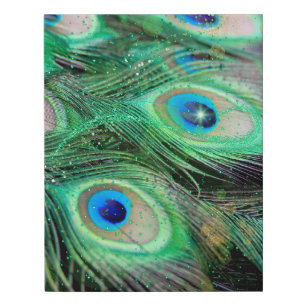 Wall Art -  Peacock Feathers - blue and green