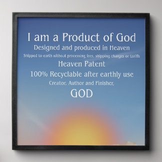 Wall Art - Product of God Designed in Heaven Peel And Stick Photo Tile