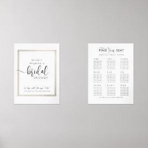 Wall Art Sets WELCOME & Seating plan Bridal Shower