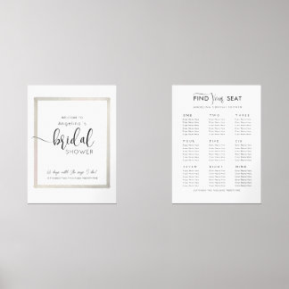 Wall Art Sets WELCOME & Seating plan Bridal Shower