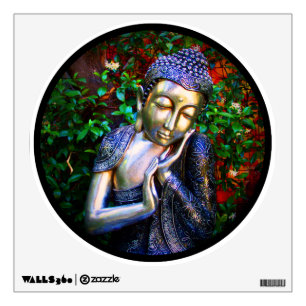 wall art Sleeping Buddha Circle Decal