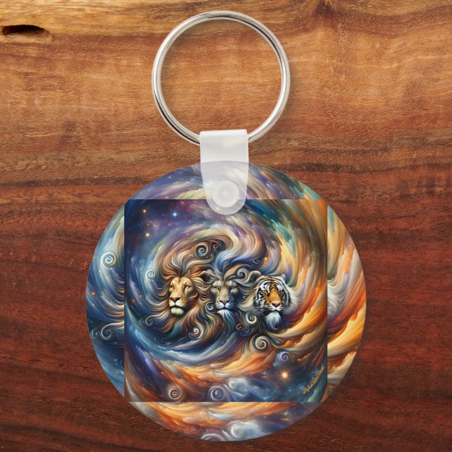 Wall art StyledByTrreal Collection Wood Art Keychain (Back)