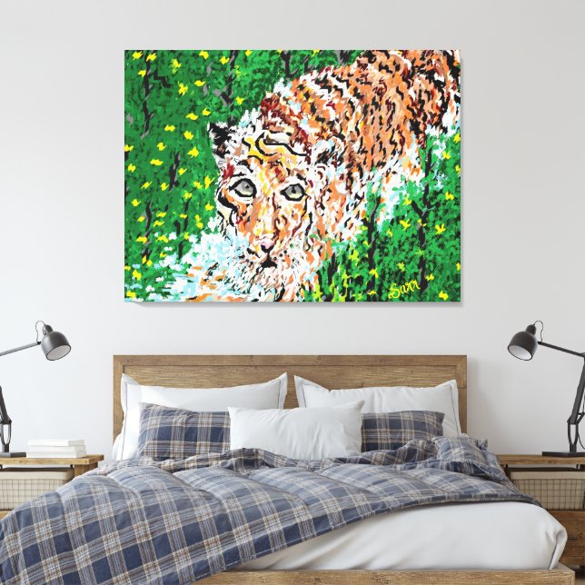 Wall Art : Tiger On The Prowl (Insitu(Bedroom))