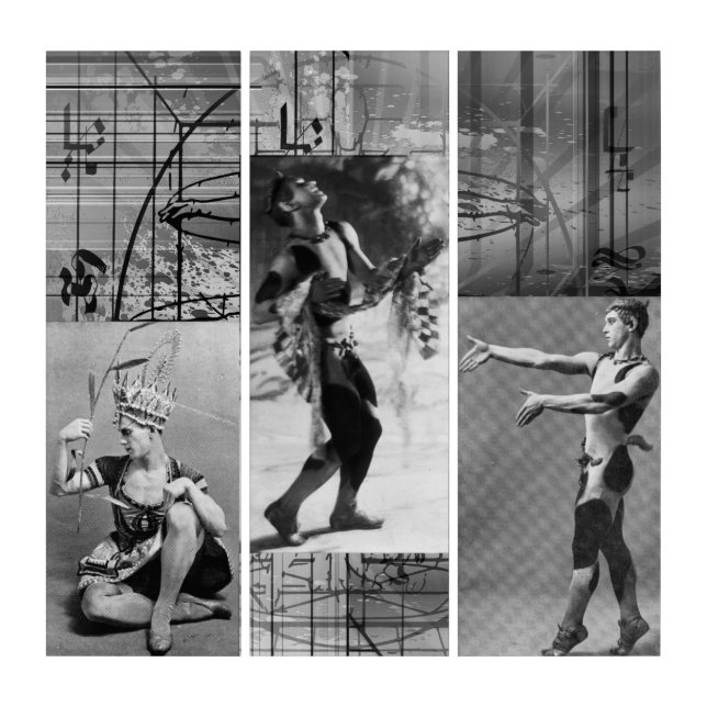 Wall Art Vaslav Nijinsky Ballet Dancer Triptych (Front)