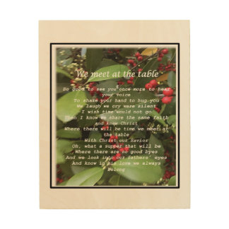 Wall art-We meet at the Table Wood Wall Art