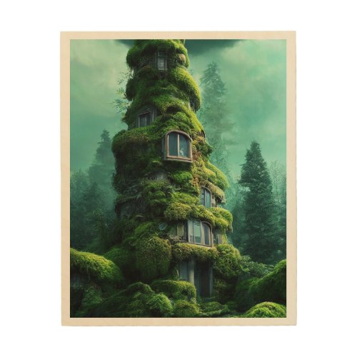 Wall Art with Natural Tree House Design