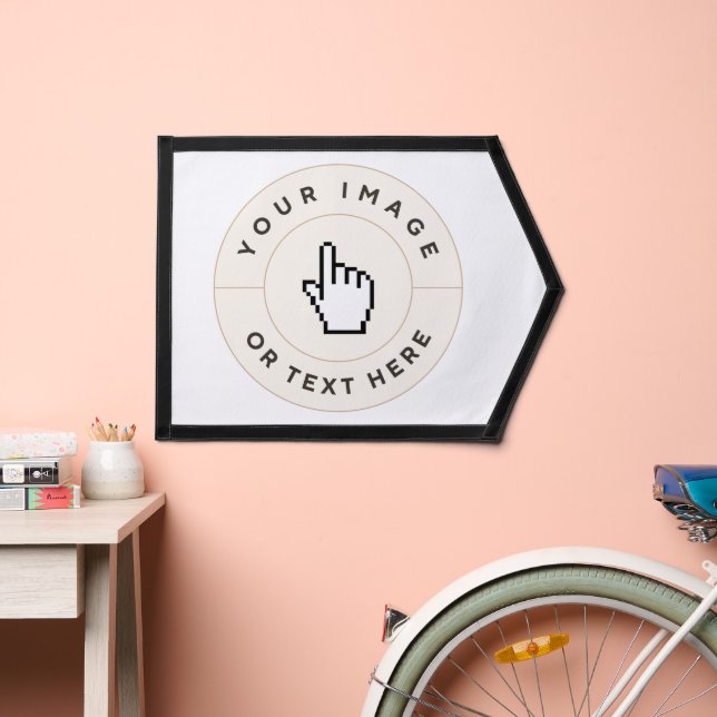 Wall Banner Pennant 18X24- Custom (add image/text) (Insitu 2)