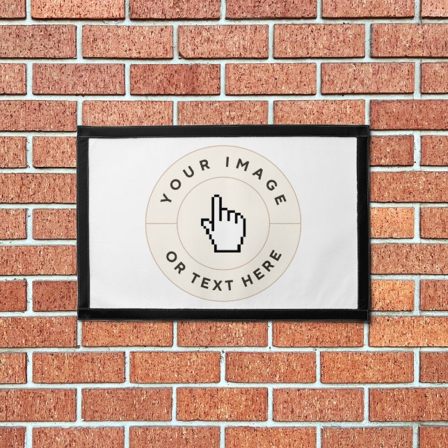 Wall Banner Pennant 24X16- Custom (add image/text) (Insitu 1)