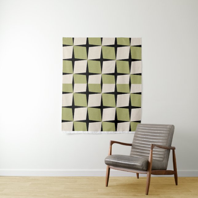 WALL BLOCKS-Medium (50" x 60") Tapestry (In Situ)