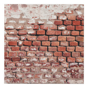 Wall brick brick wall faux canvas print