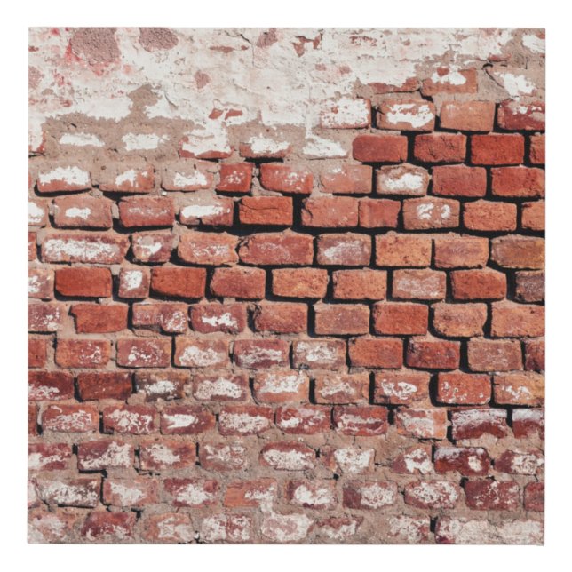 Wall brick brick wall faux canvas print (Front)