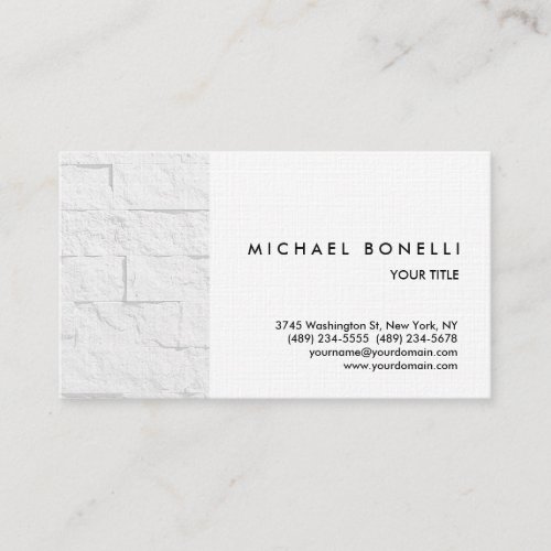 Wall Brick Linen Professional Business Card