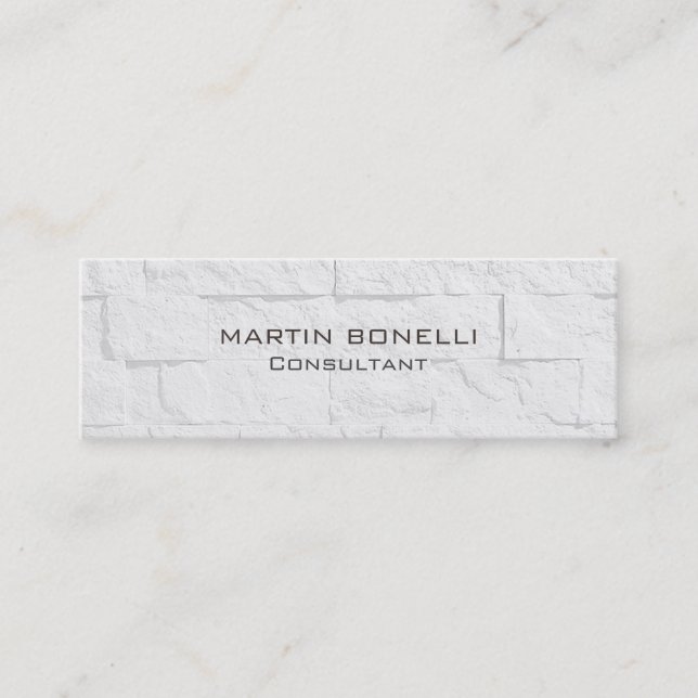 Wall Brick Skinny Slim Clear Business Card (Front)