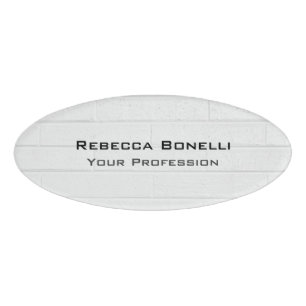 Wall Brick Unique Modern Minimalist Name Tag