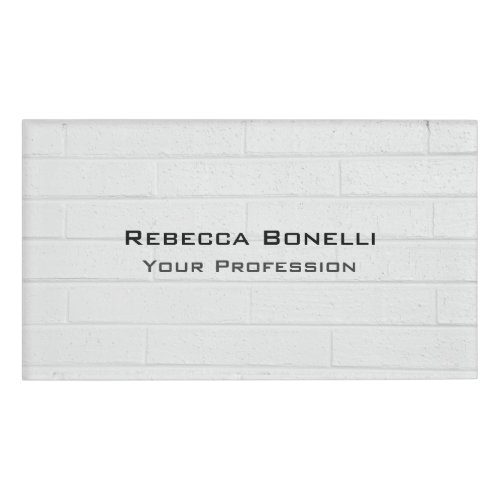 Wall Brick Unique Modern Minimalist Name Tag
