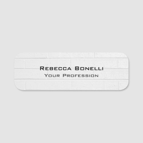 Wall Brick Unique Modern Minimalist Name Tag