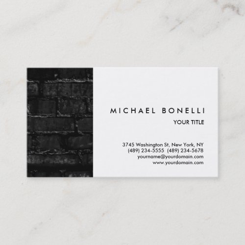 Wall Brick White Professional Business Card