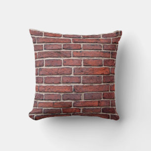 Wall bricks brick wall red bricks throw pillow