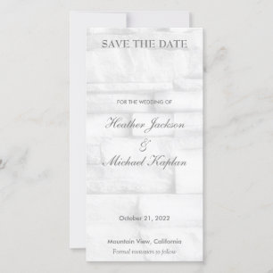 Wall Bricks Wedding Professional Minimalist Plain Save The Date