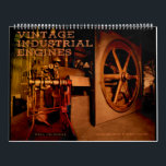 Wall Calendar Vintage Industrial Engines<br><div class="desc">This wall calendar features old industrial engines, along with a couple of other, more modern industrial engines, pipe work or other associated parts --- all derived from high-quality, black-and-white, public-domain photographs that I digitally colorized, texturized, and enhanced for contrast. The result of this digital reworking is a dream-like, dramatic representation...</div>