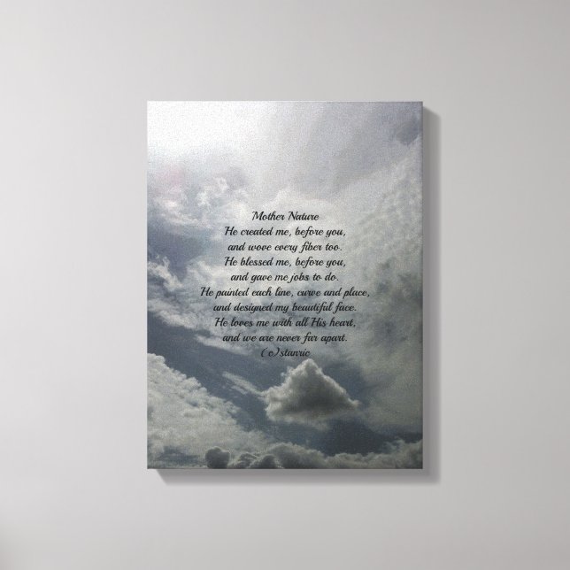  WALL CANVAS MOTHER NATURE  POEM STYLE DESIGN PRINT (Front)