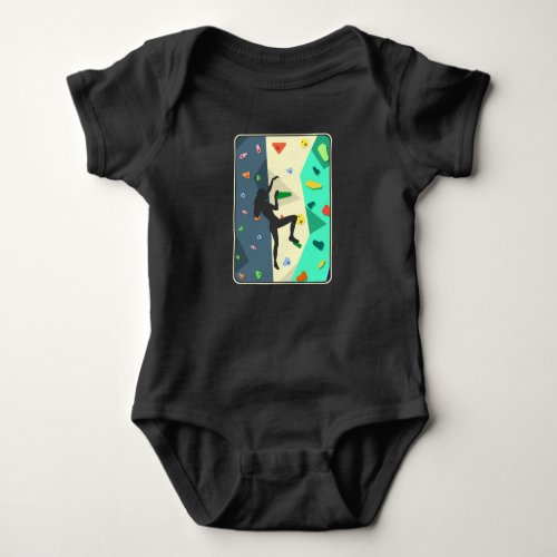 Wall Climbing Girl Indoor Bouldering Woman Baby Bodysuit