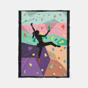 Wall Climbing Indoor Climbing Sports Alpinist Gift Fleece Blanket
