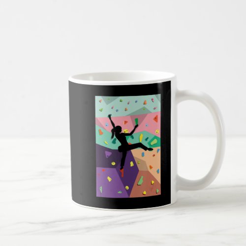 Wall Climbing Indoor Rock Climbers Action Sports A Coffee Mug