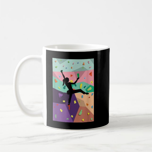 Wall Climbing Indoor Rock Climbers Action Sports A Coffee Mug (Left)