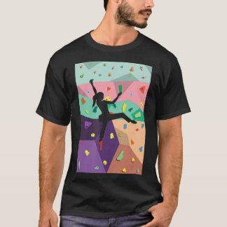 Wall Climbing Indoor Rock Climbers Action Sports A T-Shirt