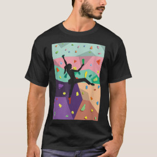 Wall Climbing Indoor Rock Climbers Action Sports A T-Shirt
