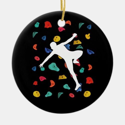 Wall Climbing Indoor Rock Climbers Action Sports Ceramic Ornament