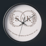 Wall clock<br><div class="desc">🕒 Customizable Initials Wall Clock - Timeless Love 🕒 Celebrate your unique love story with our exquisite Customizable Initials Wall Clock - a timeless symbol of your enduring bond. 💑 Personalized Elegance: Crafted to commemorate your special union, this wall clock allows you to customize it with the first initials of...</div>