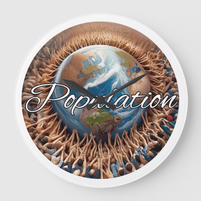 Wall Clock, 10.75" Round Acrylic Large Clock (Front)