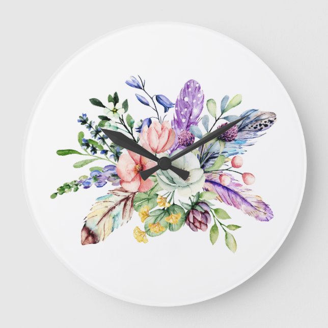 Wall Clock,10.75" Round Acrylic Wall Clock, Large Clock (Front)