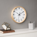 Wall Clock, 10" Round Natural Wood Frame Clock<br><div class="desc">Wall Clock,  10" Round Natural Wood Frame</div>