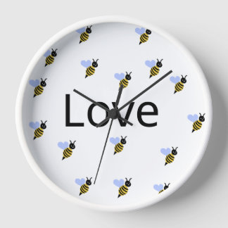 Wall Clock, 10" Round Natural Wood Frame Clock