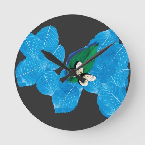 Wall Clock 2024 with beautiful romantic blue paper