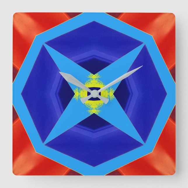 Wall Clock, A colorful classic design  Square Wall Clock (Front)