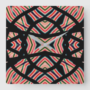 Wall Clock, A colorful classic design  Square Wall Square Wall Clock