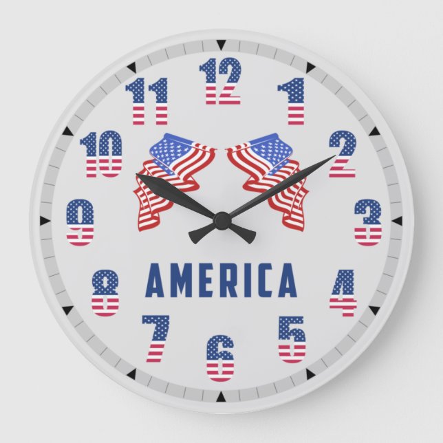 Wall clock, America  Large Clock (Front)
