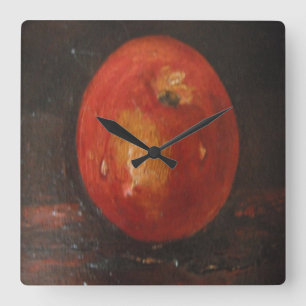 Wall Clock Ann Hayes Painting Apple