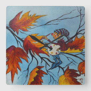 Wall Clock Ann Hayes Painting Pixie Painting