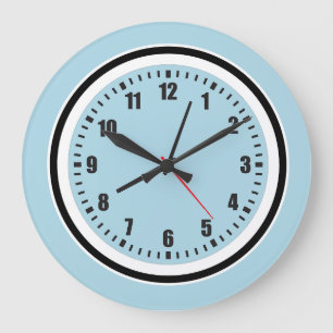 Wall Clock, blue circular wall clock, classic Large Clock