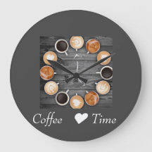 Wall Clock Coffee time