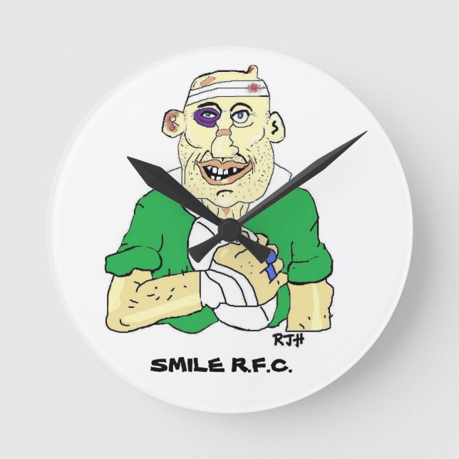 Wall Clock - Customized rugby (Front)