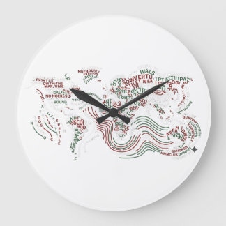 Wall Clock Decor Earth typographic Design