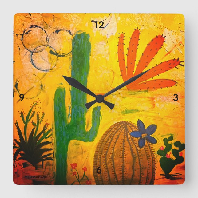 Wall Clock Desert Art (Front)