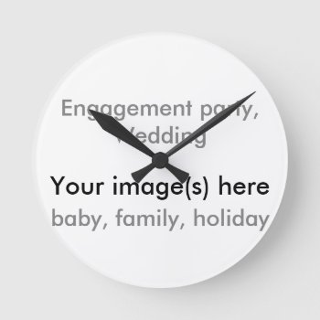 Wall Clock  Designed By You. Add Special Photos. Round Clock by artistjandavies at Zazzle