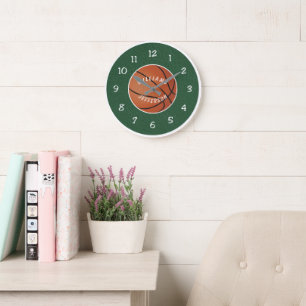 Wall Clock for Basketball Fan personalize